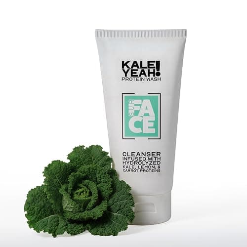 SurFACE Face Wash with Kale, Carrot and Lemon Proteins, Green Tea, Chamomile, Aloe and Cucumber – Gentle Daily Antioxidant Cleanser for Hydrated, Balanced Skin – Kale Yeah! - 6 oz - Image 1