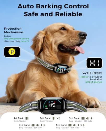 Rojeco 2-in-1 Dog Shock Collar & Dog Bark Collar - 3300FT Remote Dog Collar with IPX7 Waterproof, Beep/Vibration/Shock Modes & LED Light, Smart Anti-Barking Bark Collar for Small Medium Large Dogs - Thumbnail 4