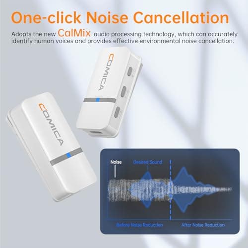 COMICA Vimo Q 4-Channel Wireless Lavalier Microphone with 4 Audio Tracks Output, Noise Reduction, 656ft Range, Lapel Microphone Wireless for iPhone, Camera, Android, Podcast/Livestream/Video Recording - Thumbnail 3