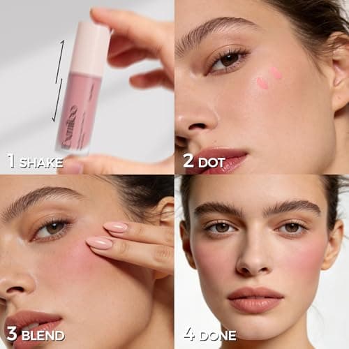 Liquid Blush for Cheeks, Soft Matte Liquid Color, Lightweight Vegan Makeup - Thumbnail 5