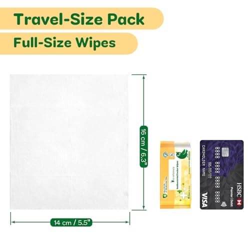 Dorahoney Travel Antibacterial Hand Wipes, 99% Water Hand Sanitizer Wipes, Safe for Sensitive Skin & Hypoallergenic Hand Sanitizing Pocket Wipes, 48 Count (8 Packs of 6) - Thumbnail 6
