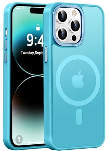 Newfuture Designed for iPhone 14 Pro Max Case with Magnetic [13 FT Military Drop Protection] [Compatible with Magsafe] Slim Translucent Matte Shockproof with Anti-Fingerprint Phone Case, Lake Blue - Image 1