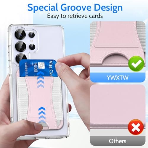 YWXTW 2026 Upgraded Magnetic Wallet for Samsung Galaxy S26/S25/S24 Series and iPhone 17/16/15/14/13/12 Models, 6 Cards Holder, Minimalist Slim Leather Magnet Wallet - Thumbnail 6