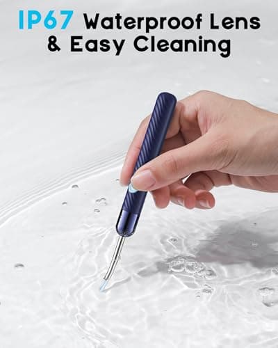 Loyker Ear Wax Removal, Ear Cleaner with Camera with 1080P, Otoscope with Light, Ear Wax Removal Kit with 6 Ear Pick, Ear Camera for iPhone, iPad, Android Phones (Blue) - Thumbnail 5
