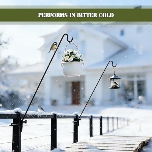 MIXXIDEA Extended Fence Deck Hook Rail Heavy Duty Bird Feeder Hook, Adjustable Plant Bracket for Bird Feeders, Planters, Suet Baskets, Lanterns, Wind Chimes and More - Thumbnail 5