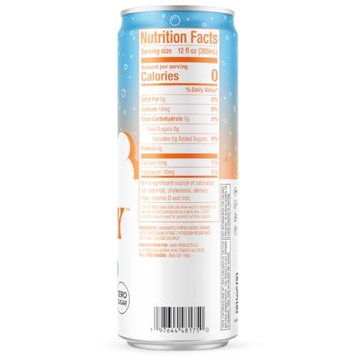 JUNO ENERGY Unflavored Sparkling Energy Drink - Sugar Free, 125mg Organic Caffeine from Green Coffee Beans with Celtic Salt, Potassium & Calcium for Hydration & Energy - 12 Pack - Thumbnail 2