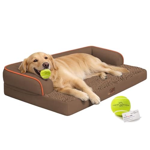 Comfort Expression Dog Bed Large Size Dog - XL Washable Orthopedic Pet Bed Waterproof Pet Couch Memory Foam Sofa Bolster with Removable Cover - 42 x 30 - Image 1
