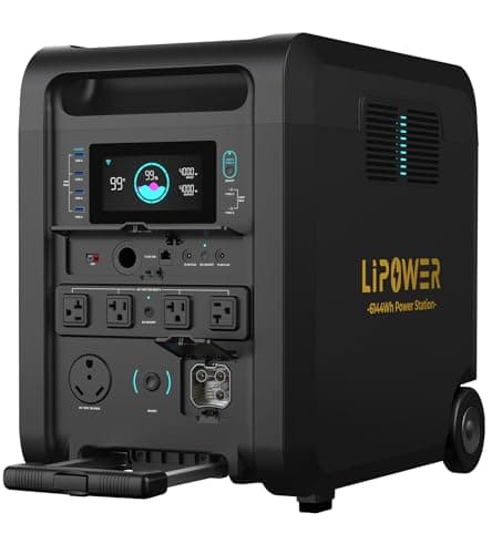 Lipower T4 Mater 6144Wh Power Station, 4200W AC Output, Lifepo4 Home Battery Backup Expandable to 36kWh, 1.5H to Full Charge, Solar Generator for Home Use, Emergency, Camping, RV - Image 1