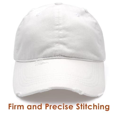 Vintage Baseball Cap for Men Women Distressed Golf Dad Hat Adjustable Washed Cotton Baseball Hat Unisex - Thumbnail 2