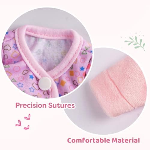 BABESIDE Alive Baby Doll Clothes for 8-12 Inch Dolls, 3 Set Doll Clothes Outfits, Baby Doll Accessories Romper Suit, Coat and Hat for Baby Dolls,Easter Pretend Play Accessories for Kids 3+ - Thumbnail 5