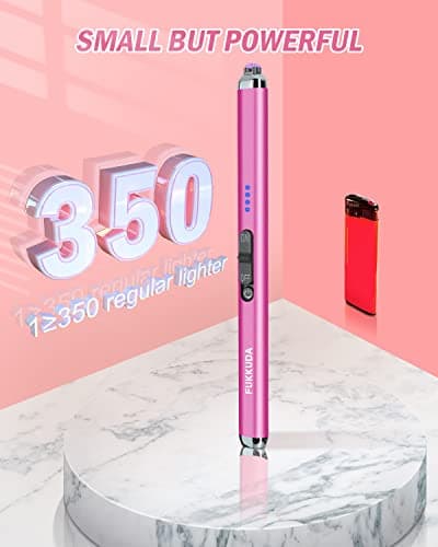 【Upgraded】 Dual Arc Electric Candle Lighter Rechargeable USB Lighter Plasma Arc Lighters for Candle (Violet) - Thumbnail 5