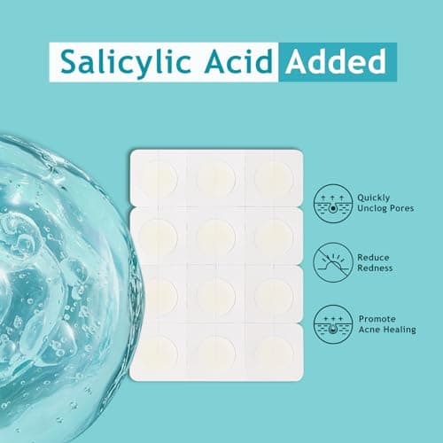 Dazzlook Ultra Pimple Patches, Large Size 15mm Invisible Hydrocolloid Patch with Salicylic Acid (48 Counts) for Covering Zits Breakouts and Blemishes - Thumbnail 2
