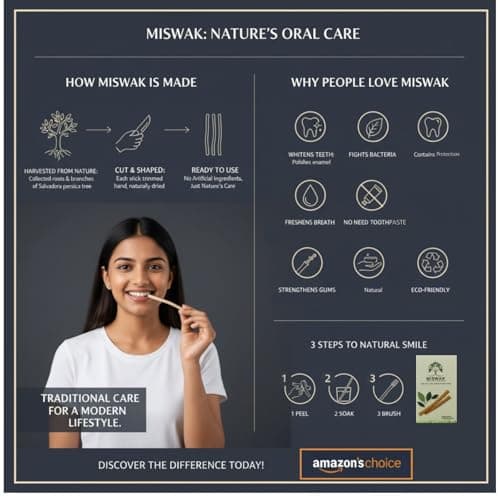 MISWAK Sticks - Pack of 10 Natural Toothbrush Sticks with Wooden Holder | Sewak Sticks for Teeth | Authentic Peelu Wood (Salvadora Persica) | Teeth Whitening & Gum Strengthening - Thumbnail 5