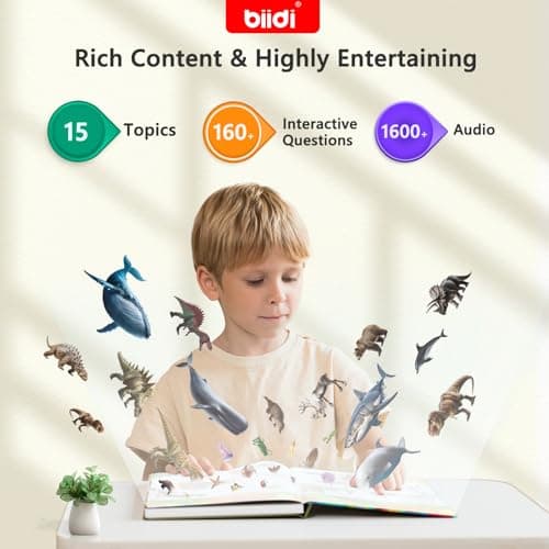 biidi English & Russian Bilingual Interactive Sound Book for Toddler 3-5,40 Songs&30 Stories,Rechargeable Talking Book,Learing Toy for Kids,Boys Girls Birthday, 1600+ Sounds,171 Animals - Thumbnail 6