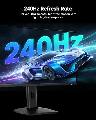 KTC 24.5 Inch 240Hz Gaming Monitor, FHD Computer Monitor Vertical 1080P, Fast IPS Panel, 1ms MPRT, Adaptive Sync, 94% DCI-P3, HDR 400, HDMI DP Ports, Tilt/Pivot/Height Adjustment, VESA Mount, H25T7-3 - Thumbnail 2