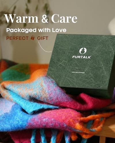 FURTALK Winter Scarf for Women, Oversized Plaid Chunky Thick Blanket Scarves Warm Colorful Cold Weather Long Wrap - Thumbnail 6