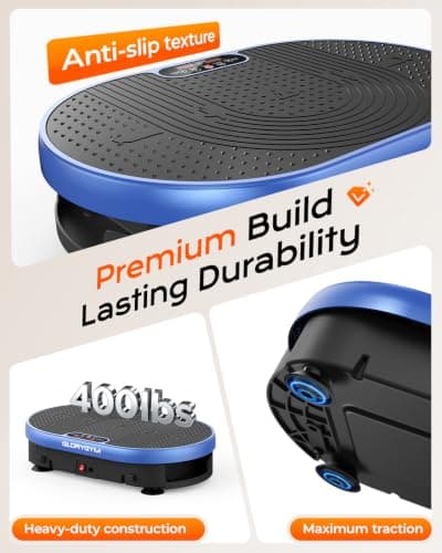 Vibration Plate Exercise Machine for Body Shaker Machine & Weight Loss, Shake Plate with Resistance Bands, 120 Speed Levels, Remote Control, Full Body Workout, Compact Home Gym Equipment - Thumbnail 6
