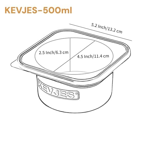 KEVJES Stackable Silicone Artisan Pizza Dough Proofing Proving Containers with Lids-2/3/4/5 pack-500ml portion (Spacegrey, 4 PACK) - Thumbnail 6