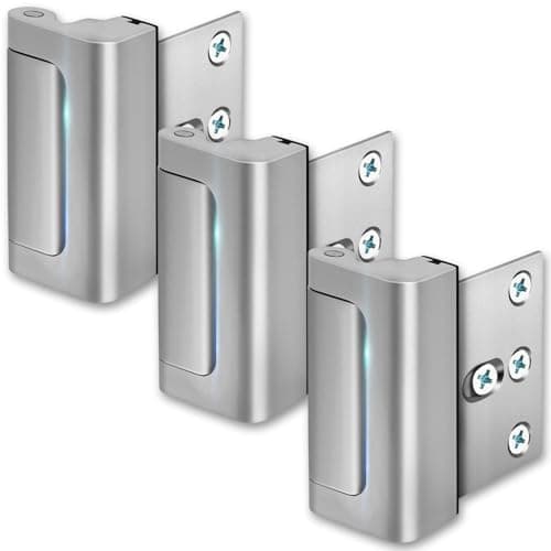 TrueOak Door Reinforcement Lock - Home Security Child Proof Door Lock Withstands 800 lbs, for Inward Swinging Doors, Door Locks for Kids Safety, Door Lock Latch Prevents Unauthorized Entry, 3 Pack - Image 1