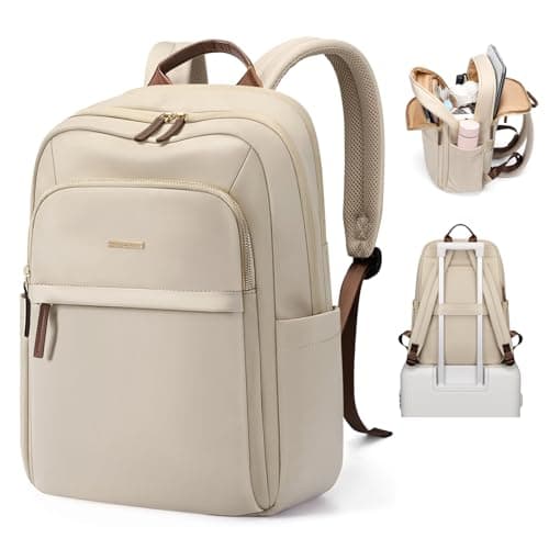 GOLF QUALITY Hiking Travel Backpack for Women Casual Business Weekender Multilayer Laptop Bag,16 Inch,Apricot - Image 1