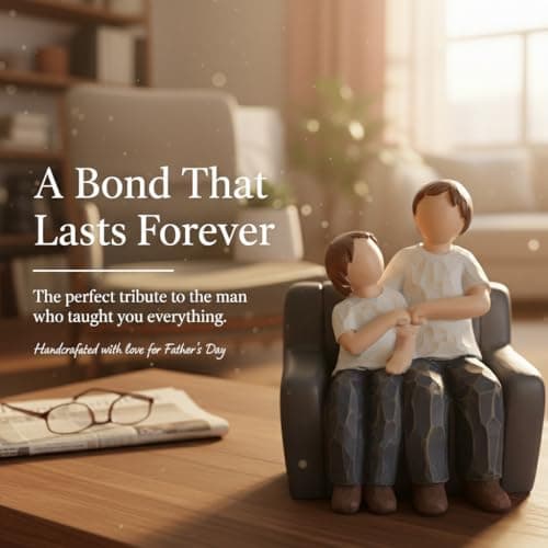 Dzpsoon Dad Gifts from Son Wife, Fathers's Day Dad Gifts for Men Husband & Grandpa Fist Bump Figurines, Birthday Gift Office Desk Decor Bookshelf Decorations - Thumbnail 2