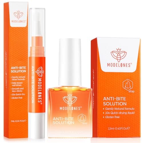 modelones Nail Biting Prevention for Kids 2 Pcs Quick Dry Thumb Sucking Deterrent Bitter Stop Nail Biting Pen No Bite Nail Polish Sets 0.58 Fl Oz - Image 1