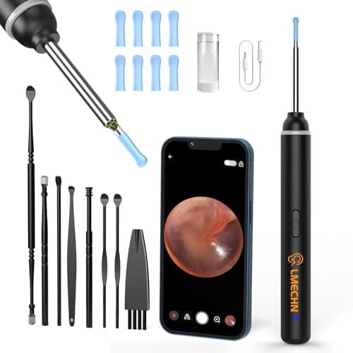 LMECHN Ear Wax Removal, Earwax Remover 1920P Otoscope, Built-in WiFi, IP67 Waterproof and 8 Ear Tips, Earwax Removal Tools Camera for iOS & Android Suitable for Beginners, Type-C Charging. - Image 1