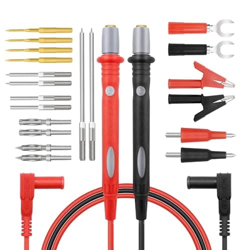SNAKOL 22-Piece Multimeter Test Lead Kit, Back Probe Test Leads,Multimeter Probes,Test Leads with Alligator Clips, Replaceable Gold-Plated Probes,Soft Silicone Wire ，for Digital Multi Tester - Image 1