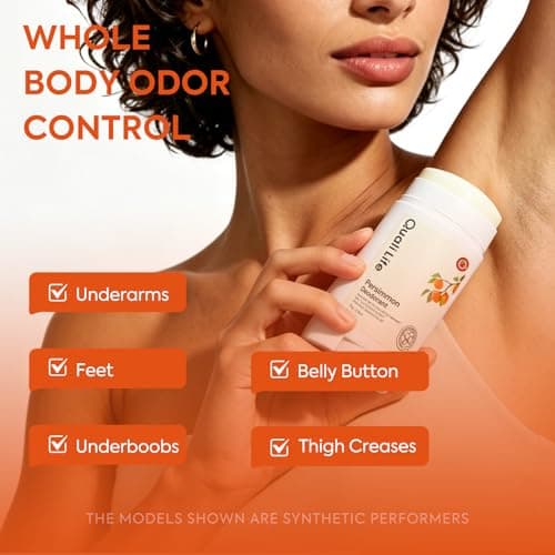 Aluminum-Free Persimmon Deodorant – Long-Lasting Odor Control for Nonenal & Body Odor, Non-Staining & Non-Sticky for Women and Men, Clean Tangerine Scent, 2.6 oz - Thumbnail 6