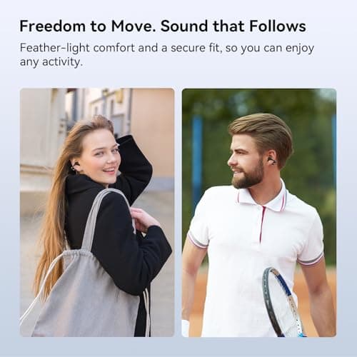 NANK Clip Super Open Ear Earbuds, Bluetooth 5.4 Clip on Earbuds, Lightweight Comfort Open Ear Headphones, IPX5 Waterproof, 32H Playtime, Clear Calls, Secure Fit for Sports Workout Daily Use - Thumbnail 4