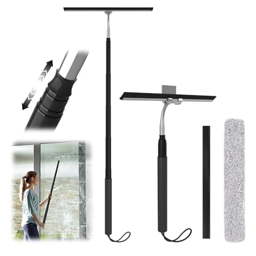 Rakovar Shower Squeegee for Glass Doors, Telescopic Window Cleaner Tool - Image 1