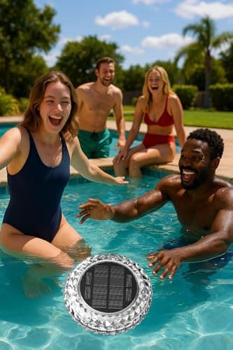 VIRIDI Solar Floating Pool Lights, RGB Color Changing Waterproof LED Lights, Super Bright Decorative Lights for Summer Pool Parties, BBQs, Backyard Patio, Garden & Wedding Party (6Pack) - Thumbnail 6