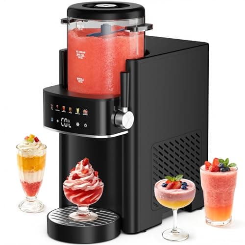 Ranvaira Slushie Machine, Ice Cream Maker, Slushy Machine for Home and Families, No ice needed with Rapid Chill & Temperature Control, Multi-function for Margarita, Frappé, Easy to Clean, Black - Image 1
