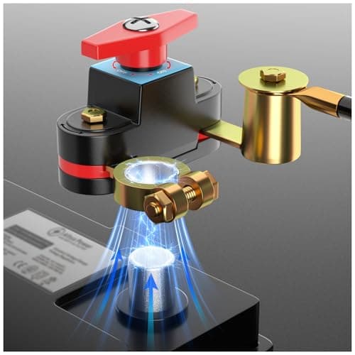 Battery Disconnect Switch, Heavy Duty Battery Shut Off Switch, Can Rotate 180, High Current Master Battery Power Cut Isolator Kill Switch, Battery Kill Switch for Car, RV and Boat (1PCS Upgraded) - Image 1