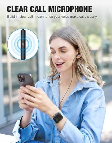 USB C Headphones for Samsung S26 Ultra S25, Wired Earbuds USB C, Type C Headphones Wired [Clear Mic] Noise Cancelling HiFi Ear Buds Pods for iPhone 17 16 15, Android/School/Travel [Black] 2 Pack - Thumbnail 4
