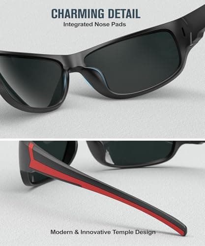 KALIYADI Polarized Sunglasses-for-Men Sports Sunglasses: Mens Sun Glasses with UV400 for Running Fishing Golf - Thumbnail 5