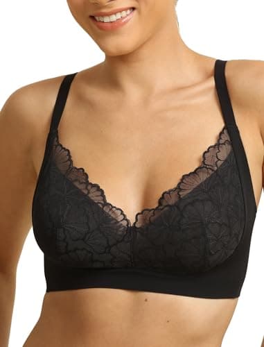COMFELIE Comfort Revolution Bras Comfortable Comfort Bra Soft for Women Girls Black 2XL - Image 1
