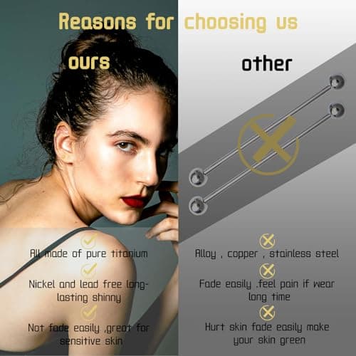 BOGKU 3 Pairs Titanium Stud Earrings Gold Plated Hypoallergenic Women Earrings Nickel Free Earrings for Sensitive Ears Girls Classic Dainty Earring Studs (Dot+Star+Moon) - Thumbnail 5
