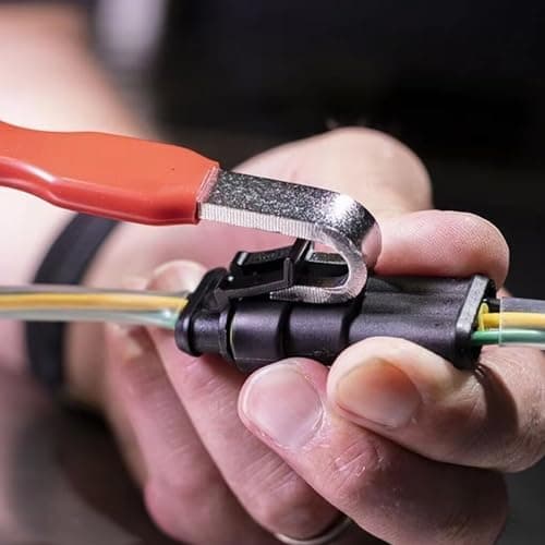 Automotive Electrical Terminal Connector Separator Removal Tool, Handy Automotive Electrical Connector Removal Tool - Easy to Use, Damage Free, Comfort Grip for Cars, Trucks, and SUVs (Red+Black) - Thumbnail 5