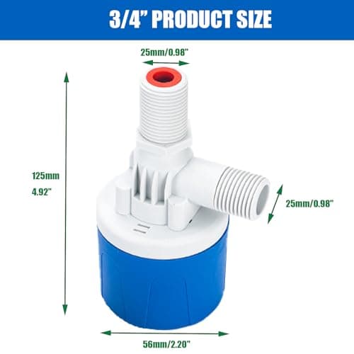 LAGWIUY 3PCS Automatic Water Level Control Valve, 3/4" Top Inlet Shut Off Float Valve for Water Tank, Pool, Livestock, Troughs - Thumbnail 5