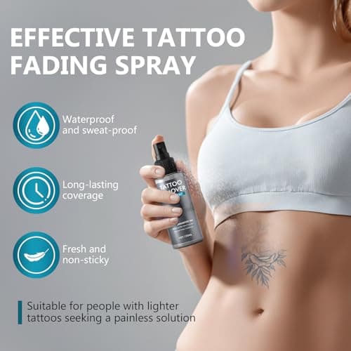 Tattoo Remover Spray - Natural Professional-Strength Formula to Safely Fade & Lighten Tattoo Ink, Supports Skin Recovery, Non-Invasive - Thumbnail 4