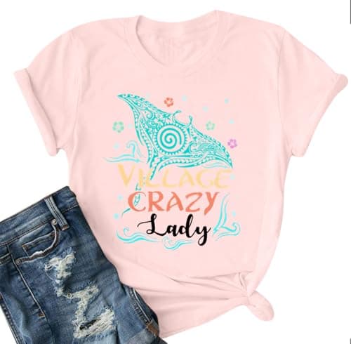 JINTING Magic Princess Tshirt Women Ocean Princess Shirts Village Crazy Shirt Summer Beach Vacation Tee - Image 1