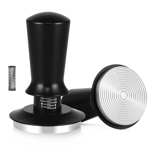 Irosiy 58MM Espresso Tamper - Professional Coffee Press with Non-Slip Base, Calibrated Pressure, Ergonomic Handle for Barista & Home Brewing (Black)