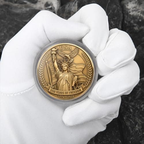 America 250th Anniversary Challenge Coin – Statue of Liberty Freedom Coin,1776–2026 USA Commemorative Coin,250 Years of American Freedom Coin - Thumbnail 4