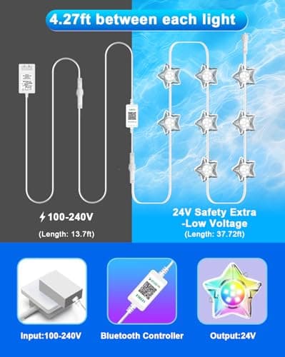 RGB+IC Pool Lights for Inground & Above Ground Pools, Submersible Underwater Pool Lights with App & Remote Control, 16M Colors, 100 Scene Modes, Timer, IP68 Waterproof, Night Swimming & Pool Parties - Thumbnail 5