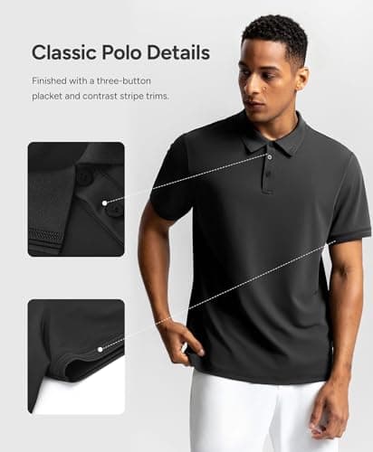 BRXL Golf Shirts for Men Short Sleeve Collared Relaxed Fit Mens Polo Shirt - Thumbnail 5