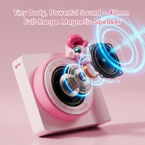 My Little Pony Mini Bluetooth Speaker, Portable Wireless, 10m Range, 5.5H Playtime, Type-C Charging, Pink - Thumbnail 5