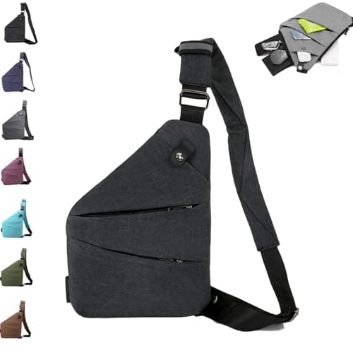 ocalil Anti Theft Travel Bag,Crossbody Travel Bag, Sling Bag Travel Crossbody Bag for Women Men (right shoulder, black) - Image 1