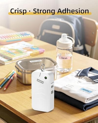 ORGSTA Label Maker Machine with Tape Bluetooth Portable Thermal Labelling Printer for School Home Office Organization, Wireless Mini Labeler S001 Label Machine with Label Sticker Maker, White - Thumbnail 3