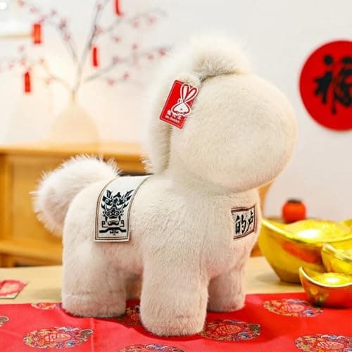 LXYUNKJ 2026 Year of The Horse Stuffed Animals Plush Soft Plushie Toys - Mascot Doll Toys Zodiac Decor, Super Cute Plush Soft Toy for Adults, Kids and Families Gifts (10" Dì Lú) - Image 1